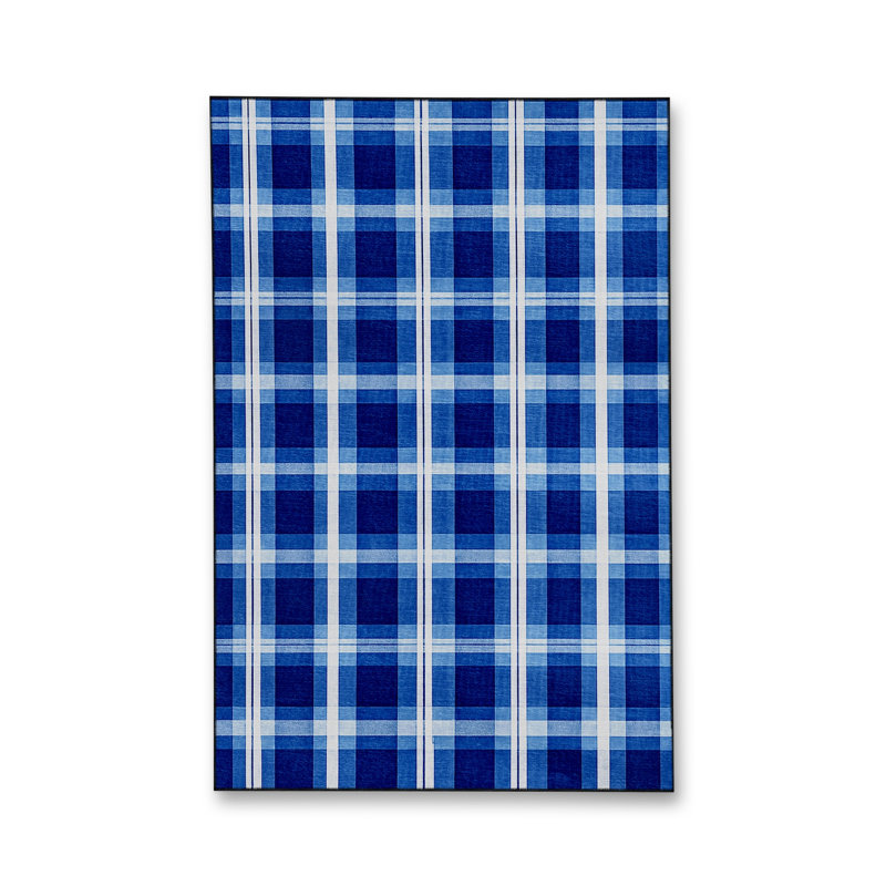 Tapis bleu Mosso, 3'11" x 5'11"