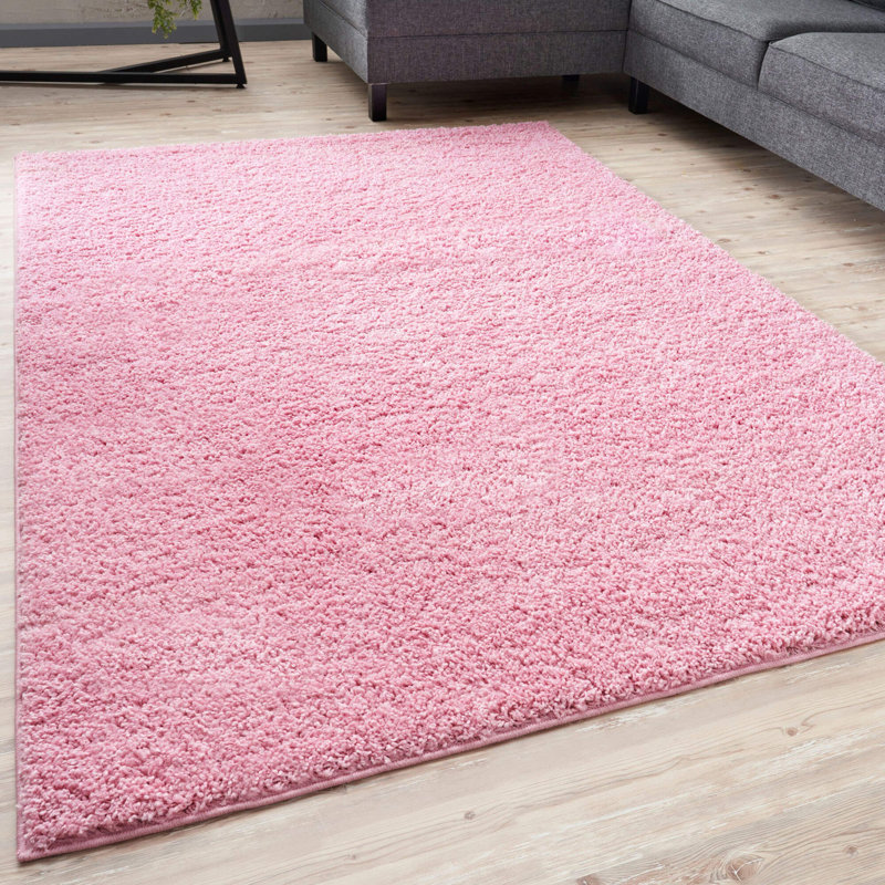 Myshaggy Collection Rugs Solid Design in Pink, Rectangle 160 x 230cm