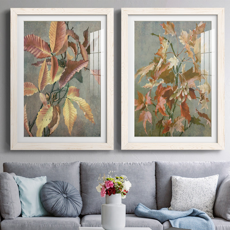 «Antique Autumn I», reproduction encadrée de qualité supérieure - prête à être accrochée, Blanc