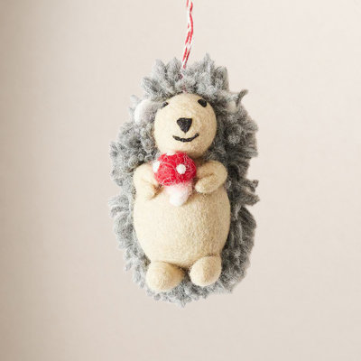 Felted Woodland Animal Ornament - Henry Hedgehog