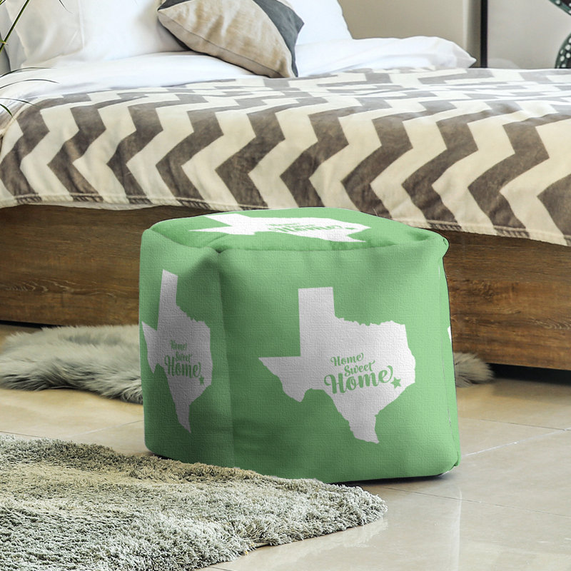 Repose-pieds cube en houston the home houston, Vert