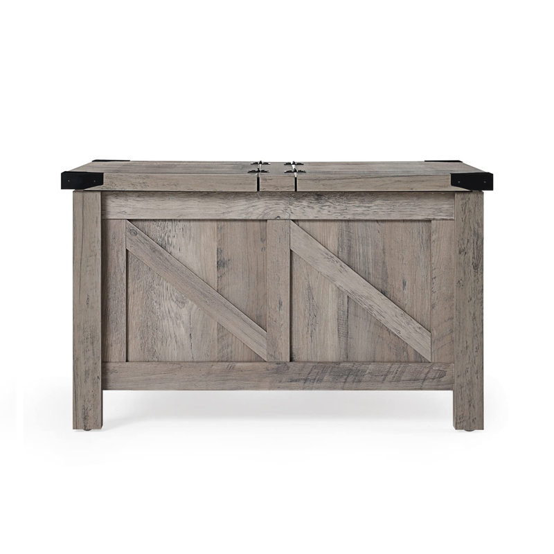 Table basse avec rangement Laziza, Gris, Gris