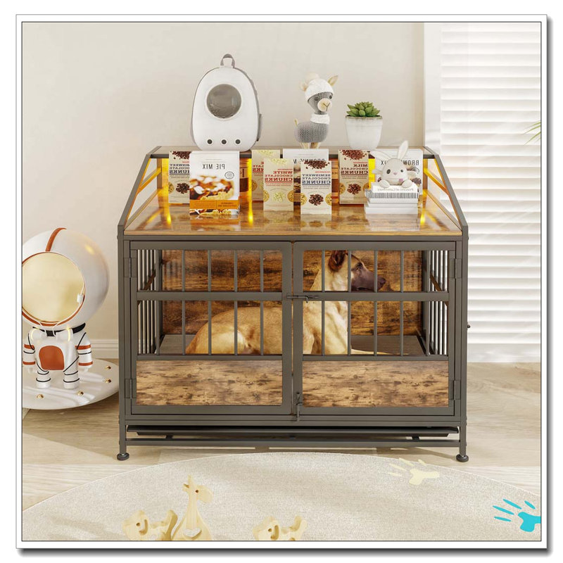 Chenil d'intérieur en bois multi-fonctions, H 29,92 po x l 19,69 po x P 31,5 po