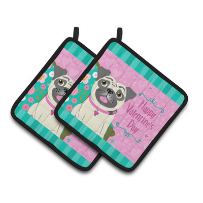 Caroline's Treasures Happy Valentine's Day Polyester Potholder