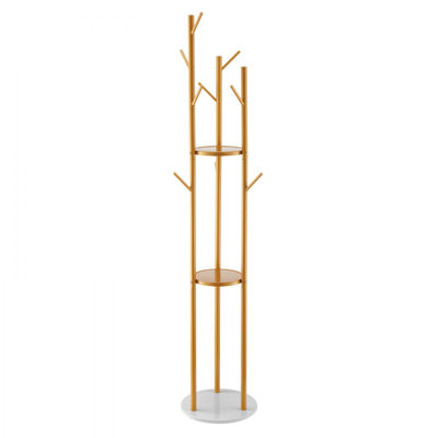 Coat Rack Freestanding Coat Rack Stand with Quartz Stone Base & 9 Hooks