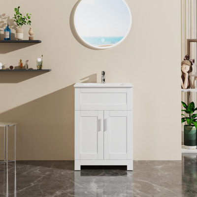 Meuble-lavabo 24 po avec lavabo en céramique