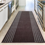 Everlean Geometric Tufted Brown Area Rug