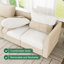Canapé-lit modulaire rembourré avec rangement beige-906433888