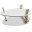 Table basse moderne 36 pouces, forme ovale en bois de manguier