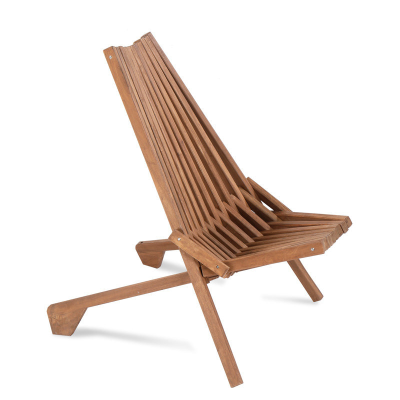 Chaise Adirondack pliante en bois d'acacia résistant aux intempéries