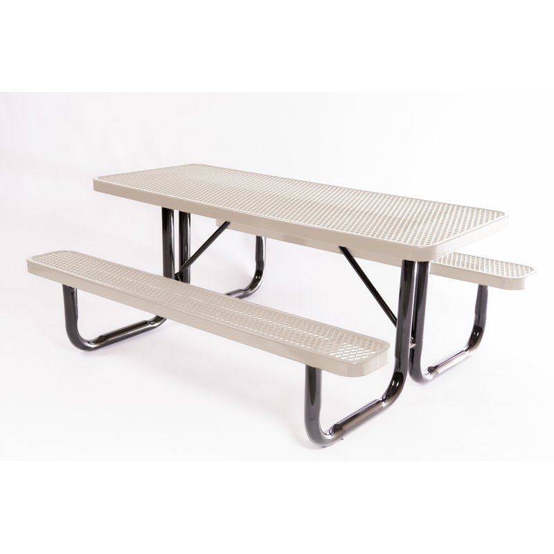 Table de pique-nique en plastique Dimaggio, Brun clair