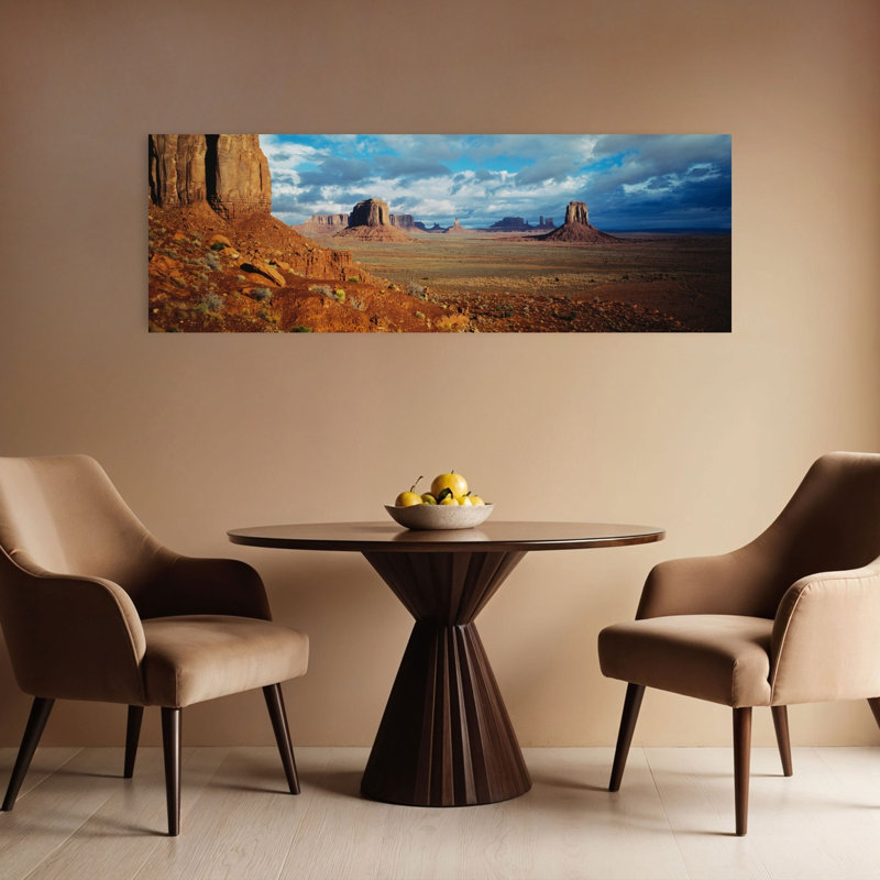 Monument Valley, Utah, Arizona, États-Unis, art contemporain abstrait, architecture murale, H 48 po x l 16 po