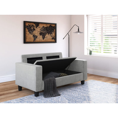 Serta Palisades 61" Track Arm Fabric Loveseat with Storage