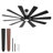 62/72-inch 10-Blade Ceiling Fan With Light And Remote, Quiet Reversible Dc Motor, 6-Speed Large Room Fan With 3CCT LED, For Living Room-362602908
