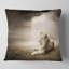 Roi des animaux au coucher du soleil - Coussin imprimé animal-29516275-29516279