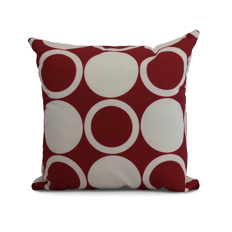 Housse de coussin d'extérieur carré cubique Flare Mod, Rouge, 18 po x 18 po