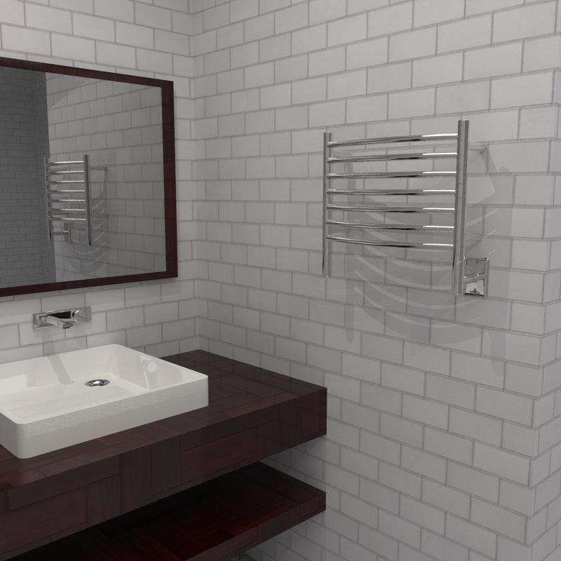 Jeeves Curved Towel Rail Towel Warmer, Polished