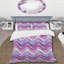 Ensemble de housse de couette violet rétro Wave - Mid-Century-109156114