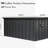 Dark Gray Patio Storage Compartment - 100 Gallon, Waterproof, Lockable For Outdoor Cushions, Pillows, Garden Tools With Material Quality Unit Feature