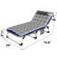 Méridienne de patio de 29 pouces de largeur, réglable à 4 positions avec matelas et oreiller, capacité de 440 lb-118510111