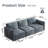 92.5" 3-Seater Convertible Sofa, Blue-Grey, Living Room-954759128-954759135