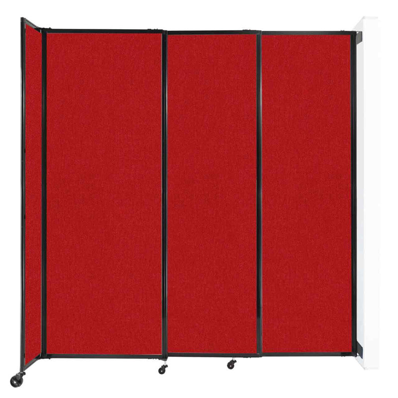 Cloison coulissante 5 pi, 90" H x 86" W x 1" D, Rouge