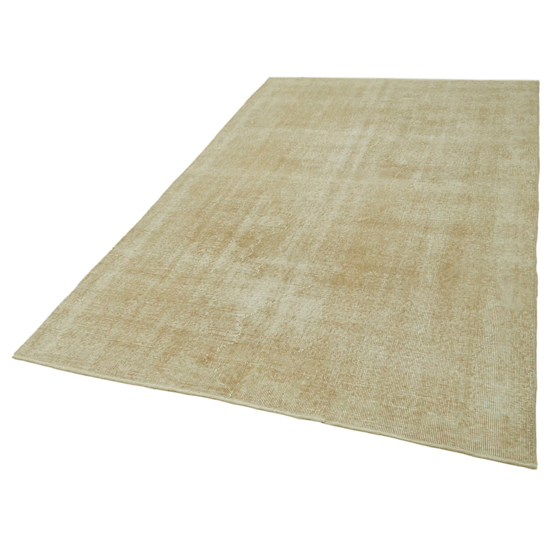 Vintage Beige Vintage Wool Handmade Area Rug