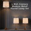 Ensemble de lampes sur pied et de table 3 pièces Ebern Designs - Lampes en métal de style Mid-Century avec base trompette évasée et ampoules à économie d'énergie-235426040-235426023