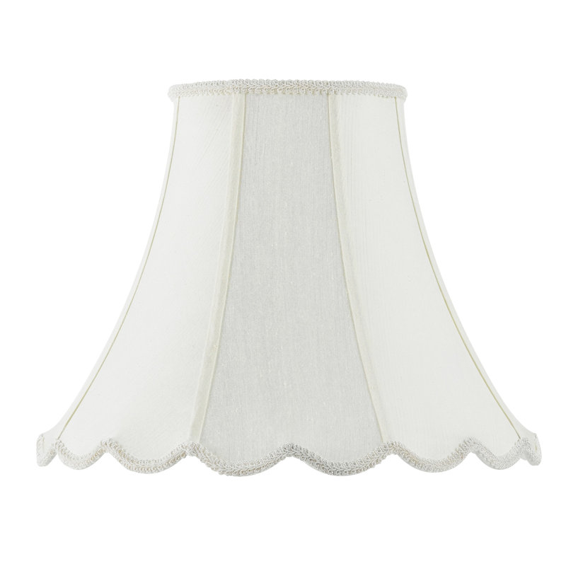 11.5'' H x 14'' W Linen Bell Lamp Shade, White