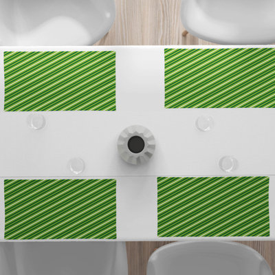 Polyester Striped Rectangle Placemat