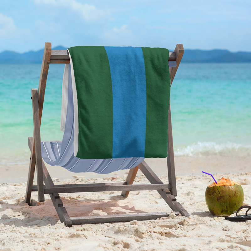 Lightweight Beach Towel, Green/Blue
