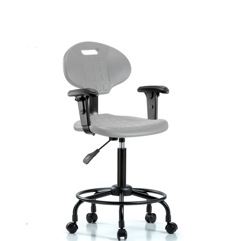 Drafting Chair, Casters, Gray