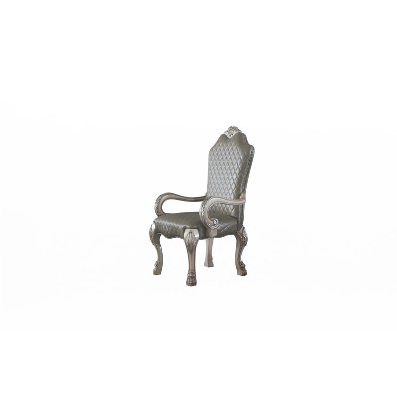 Ensemble de 2 fauteuils en cuir synthétique et blanc rétro os