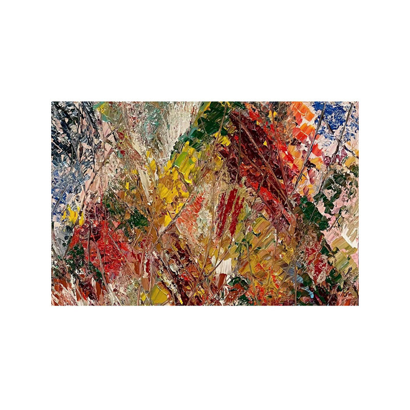 "Acrylique abstraite colorée" sur toile par Aakriti Jhanb - art mural moderne multicolore pour le salon ou le bureau