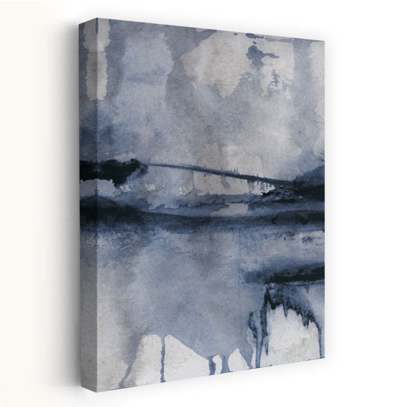 Art contemporain contemporain, paysage dramatique abstrait, H 48 po x l 32 po