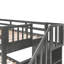 Lit superposé simple à escalier avec tiroir gris. Sécuritaire et fonctionnel pour un dortoir de chambre à coucher. Convient aux adultes. Structure en pin massif. Tiroir de rangement gris facile à assembler. Famille. Polyvalent et simple. Pour-2072563345