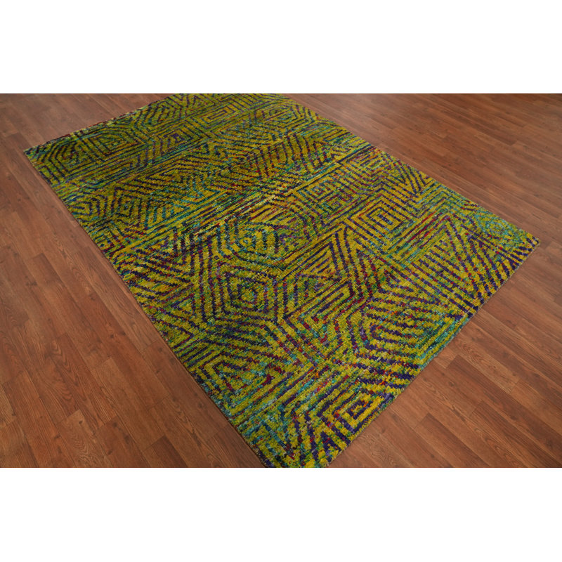 Tapis oriental moderne et abstrait 5 x 7