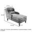 Chaise longue d'intérieur en chenille-496345006