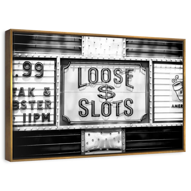 Loose Dollar Machines à sous, Cadre flottant doré, 37 po x 25 po