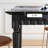 Black Rectangular Solid Wood Dining Table-1403274627
