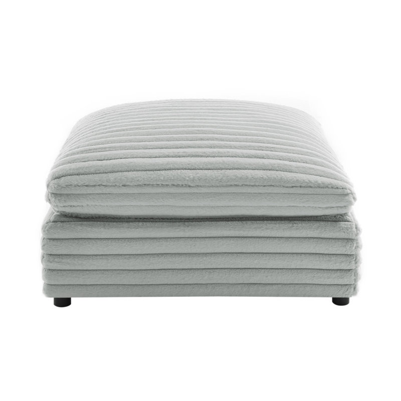 Jenny Plush Polyester 40 In. Square Ottoman