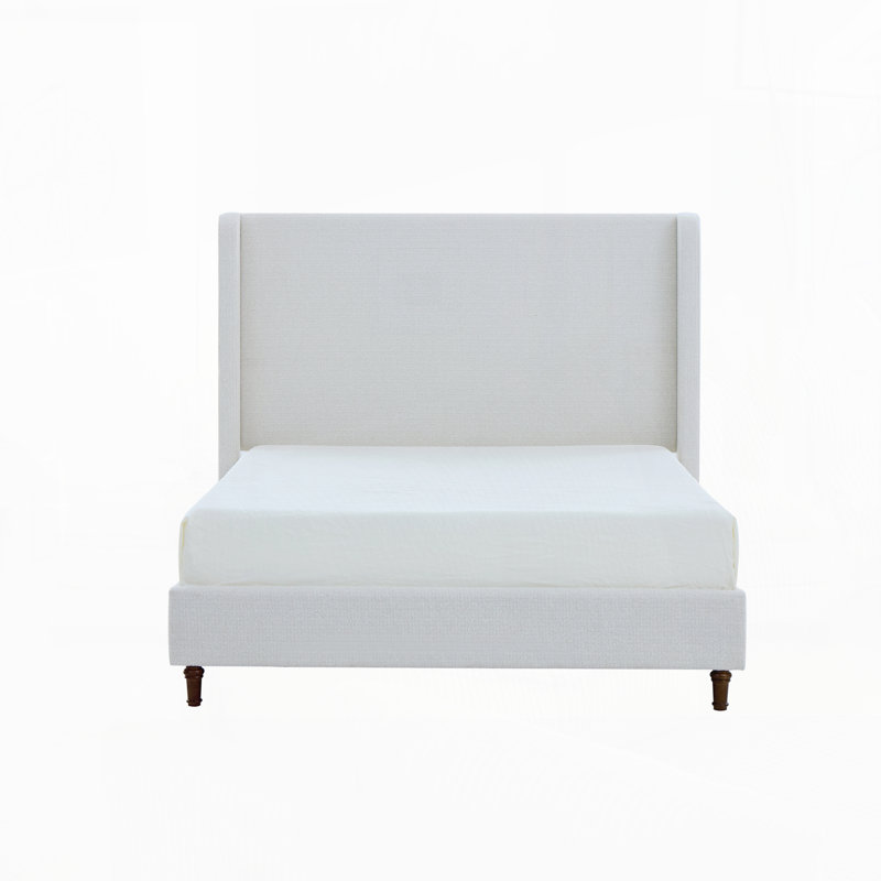 Tall Headboard Upholstered Bed,No Box Spring Needed, Queen