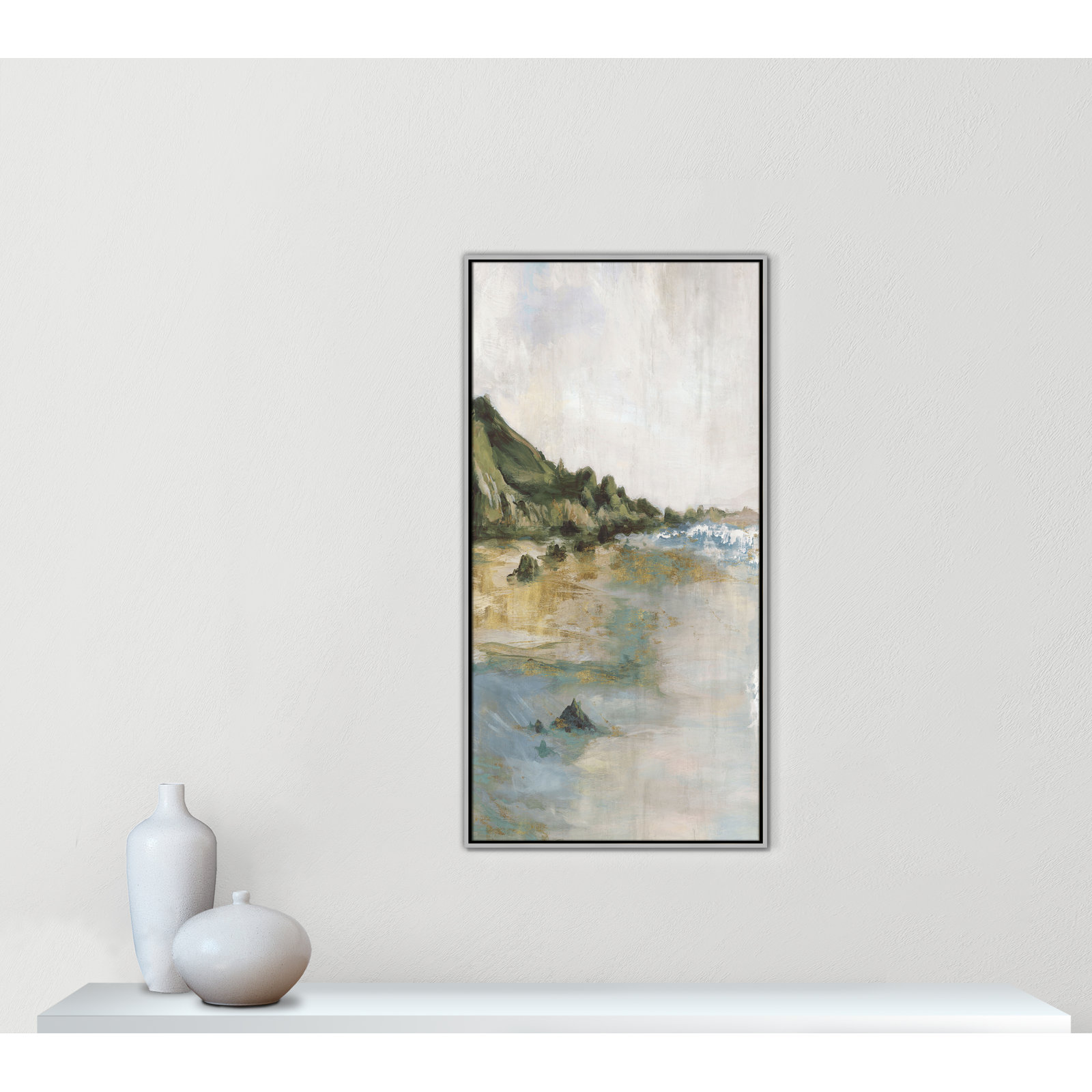 Cordoba "Tide's Edge" Print, 49.5" H x 25.5" W, Silver