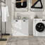 Armoire de trieur de linge à 2 compartiments - Blanc