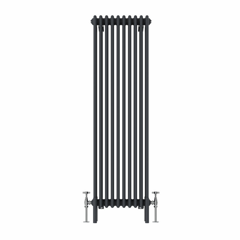 Adames Vertical Traditional 4 Column Radiator 1500x470mm, Anthracite
