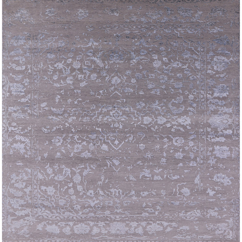 Tapis oriental gris Hults, Carré 4 pi