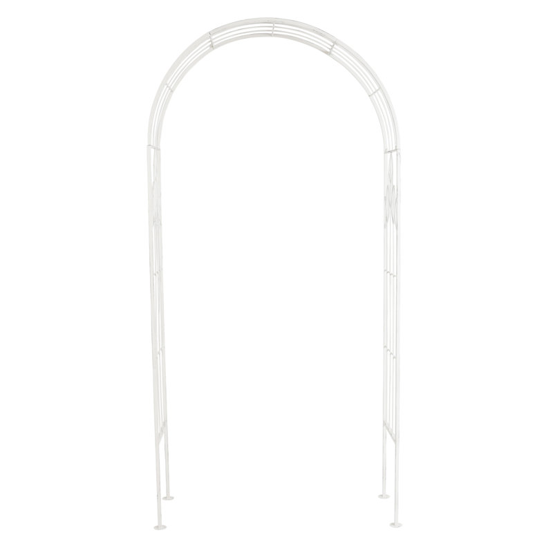 211cm H x 103cm W Iron Arched, Antique White