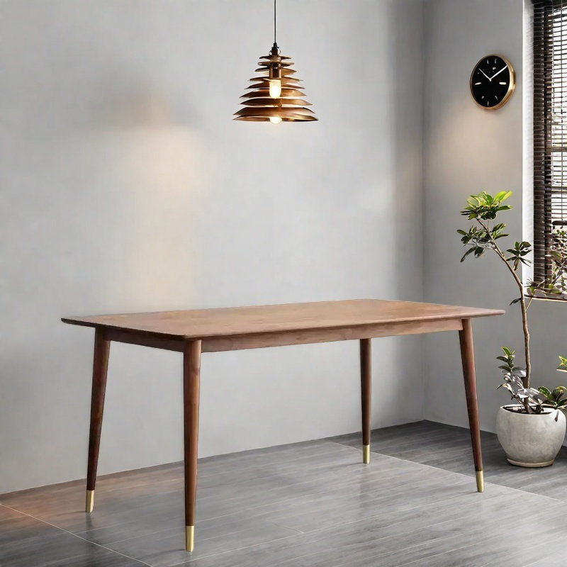 Black Walnut Dining Table with Fine Design., 29.53"H x 70.87"L x 31.5"W