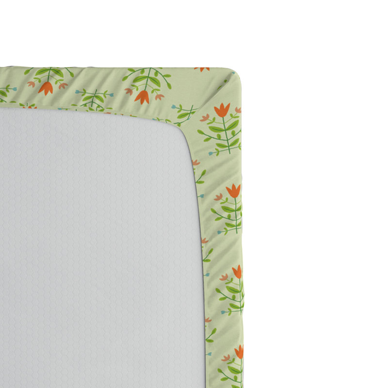 Microfiber Floral Fitted Sheet, Full Fitted Sheet