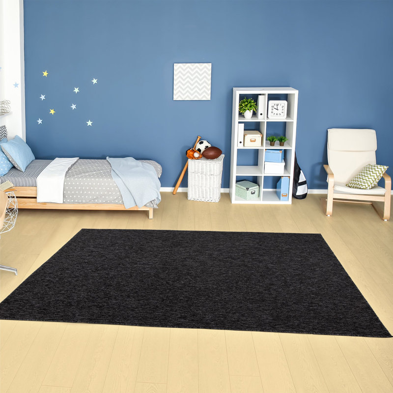 Flex Collection Solid Colour Machine Tufted Area Rug, Rectangle 60 x 110 cm